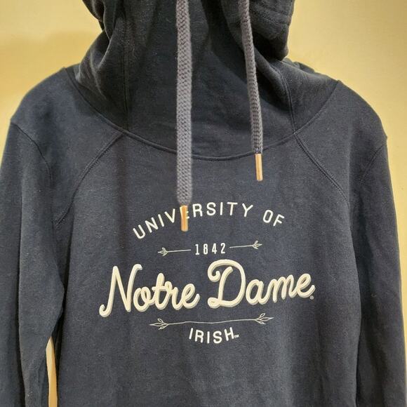 Jansport Notre Dame funnel neck long sleeve tunic sweatshirt woman's size large - Picture 4 of 9